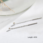 Boucles d'oreilles pendantes élégantes à longues pampilles et perles – Bijoux tendance en métal pour femmes
