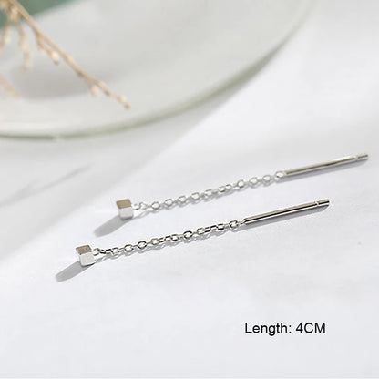 Elegant Pearl Long Tassel Drop Earrings – Fashion Metal Chain Jewelry for Women