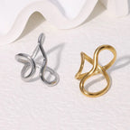 Elariah 14K Gold Plated Stainless Steel Geometric Cocktail Ring – Bold Statement Party Ring for Women