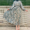 Elariah Luxury Chiffon Abaya Dress – Elegant Floral Modest Maxi Dress for Women (Summer Ramadan Occasion Wear)