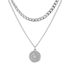 Collier à chaîne épaisse en acier inoxydable – Bijou ras-du-cou punk unisexe pour femmes et hommes