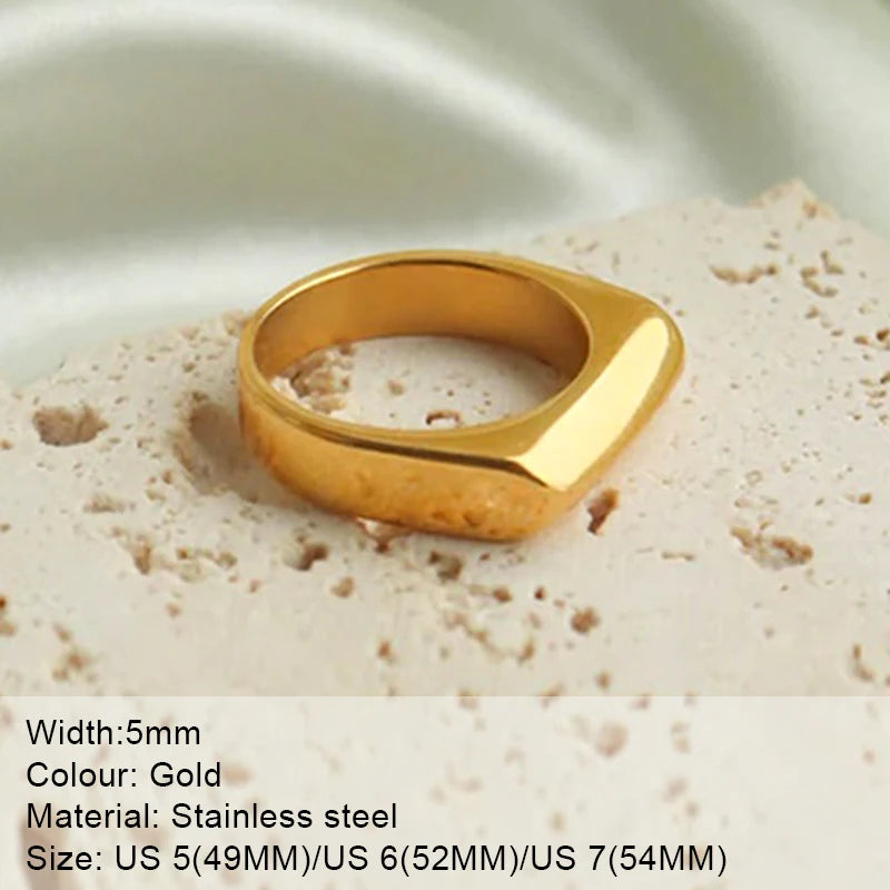 316L Stainless Steel Fashion Ring – Durable, Non-Fading Band for Women