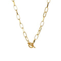 Collier à chaîne épaisse en acier inoxydable – Bijou ras-du-cou punk unisexe pour femmes et hommes