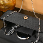 Women's Envelope Evening Clutch Bag - Hard Shell Party Handbag with Criss-Cross Design | Elariah