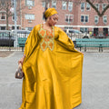 Elegant Embroidered African Abaya Dress – Plus Size Dashiki Boubou for Women | Party & Church Wear