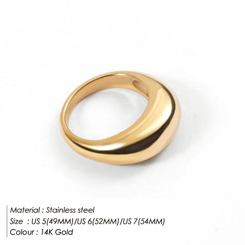 Bague tendance en acier inoxydable 316L – Alliance durable et résistante à la lumière pour femme