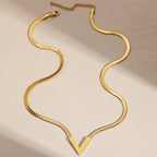 Collier pendentif géométrique en acier inoxydable – Bijou minimaliste unisexe pour hommes et femmes