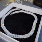 Collier ras-de-cou carré en zircon brillant de luxe pour femme – Bijou en cristal exquis, cadeau idéal pour les mariages, les fêtes et le quotidien