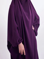 Abaya de prière à capuche pour femmes Elariah avec khimar long hijab | Vêtement de prière islamique modeste | Tissu Nida coupe ample