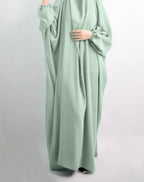 Abaya de prière à capuche pour femmes Elariah avec khimar long hijab | Vêtement de prière islamique modeste | Tissu Nida coupe ample