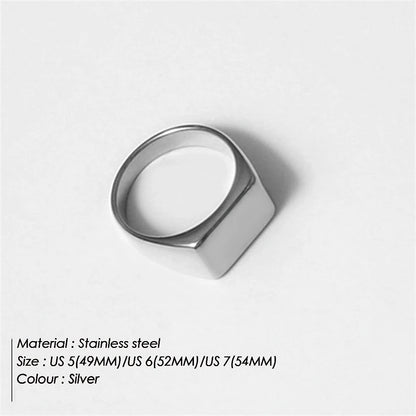 316L Stainless Steel Fashion Ring – Durable, Non-Fading Band for Women