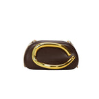 Elariah Structured PU Leather Clutch Bag with Metal Handle – Women’s Evening Crossbody & Handheld Party Purse