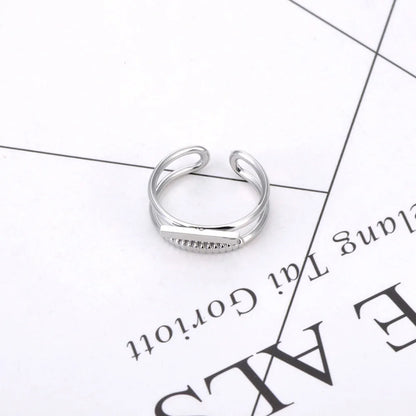 JeeMango Double Circle Stainless Steel Ring for Women – 18K Gold Plated, Waterproof, Trendy Fashion Jewelry