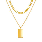Collier à chaîne épaisse en acier inoxydable – Bijou ras-du-cou punk unisexe pour femmes et hommes