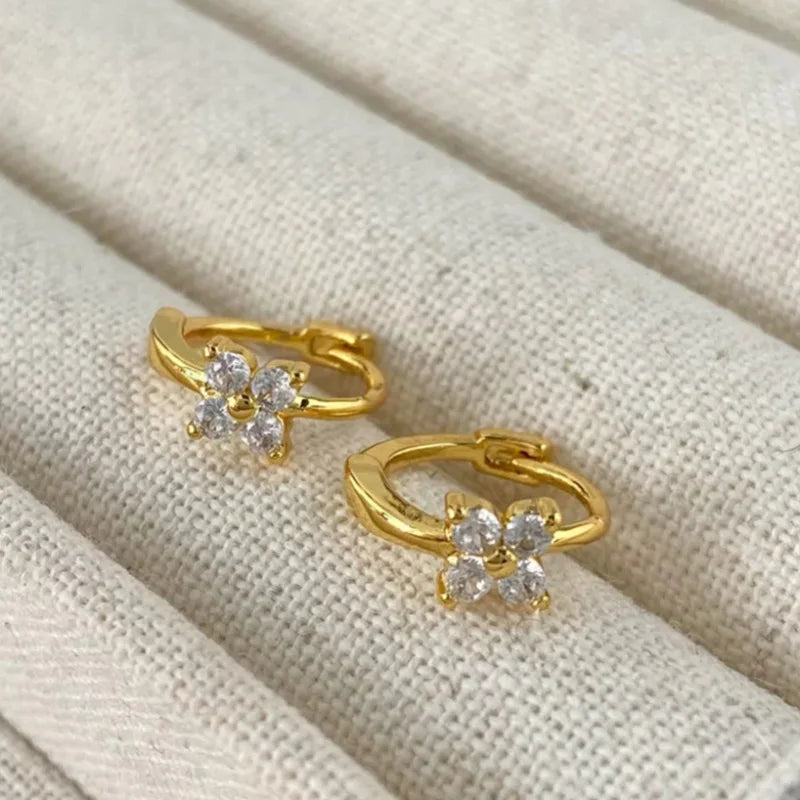 18K Gold Plated Four-Leaf Clover Necklace for Women – Stainless Steel with Zircon Detailing | Luxury Jewelry Gift