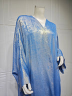 Luxury Satin Batwing Abaya Kimono – Shiny Open Front Maxi Kaftan for Ramadan, Eid & Evening Wear