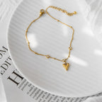 Gold Stainless Steel Cuban Curb Chain Anklet for Women – Adjustable Trendy Beach Anklet Bracelet