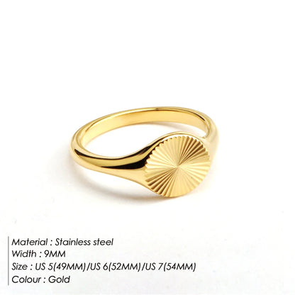 316L Stainless Steel Fashion Ring – Durable, Non-Fading Band for Women