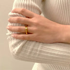 Bague tendance en acier inoxydable 316L – Alliance durable et résistante à la lumière pour femme