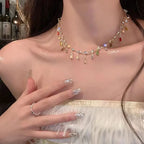 Collier ras-de-cou carré en zircon brillant de luxe pour femme – Bijou en cristal exquis, cadeau idéal pour les mariages, les fêtes et le quotidien