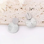 Boucles d'oreilles pendantes rondes géométriques bohèmes pour femme – Boucles d'oreilles tendance en métal pour mariage, soirée et style quotidien