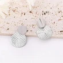 Boucles d'oreilles pendantes rondes géométriques bohèmes pour femme – Boucles d'oreilles tendance en métal pour mariage, soirée et style quotidien