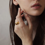 Bague tendance en acier inoxydable 316L – Alliance durable et résistante à la lumière pour femme