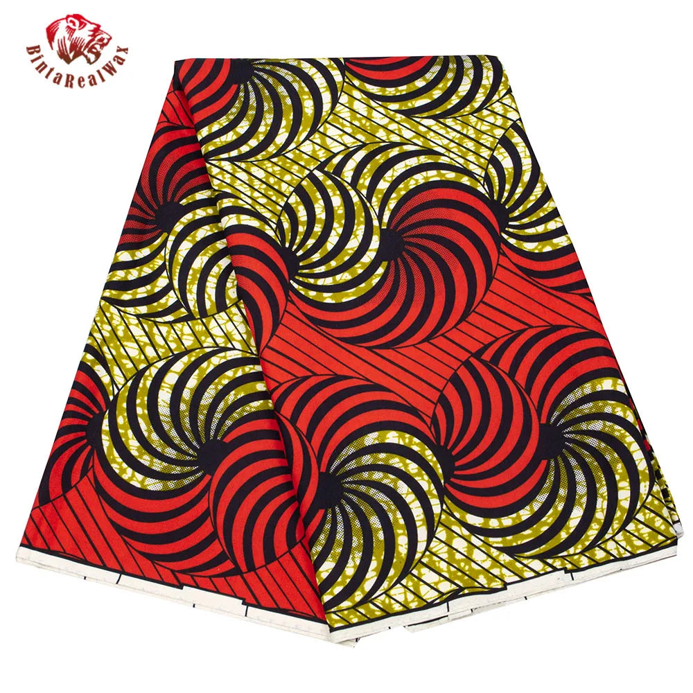 Elariah Ankara Wax Print Fabric – 6 Yards African Batik Polyester Material for Dresses, Sewing & Occasion Wear