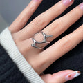 Bague vintage plissée irrégulière en or – Bague géométrique Y2K en métal liquide pour femme