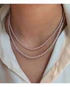 Collier de perles de culture rose et violettes – Élégant collier ras-de-cou plaqué or pour femme