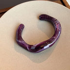 Brazalete acrílico irregular multicolor de moda: brazalete geométrico abierto para mujer