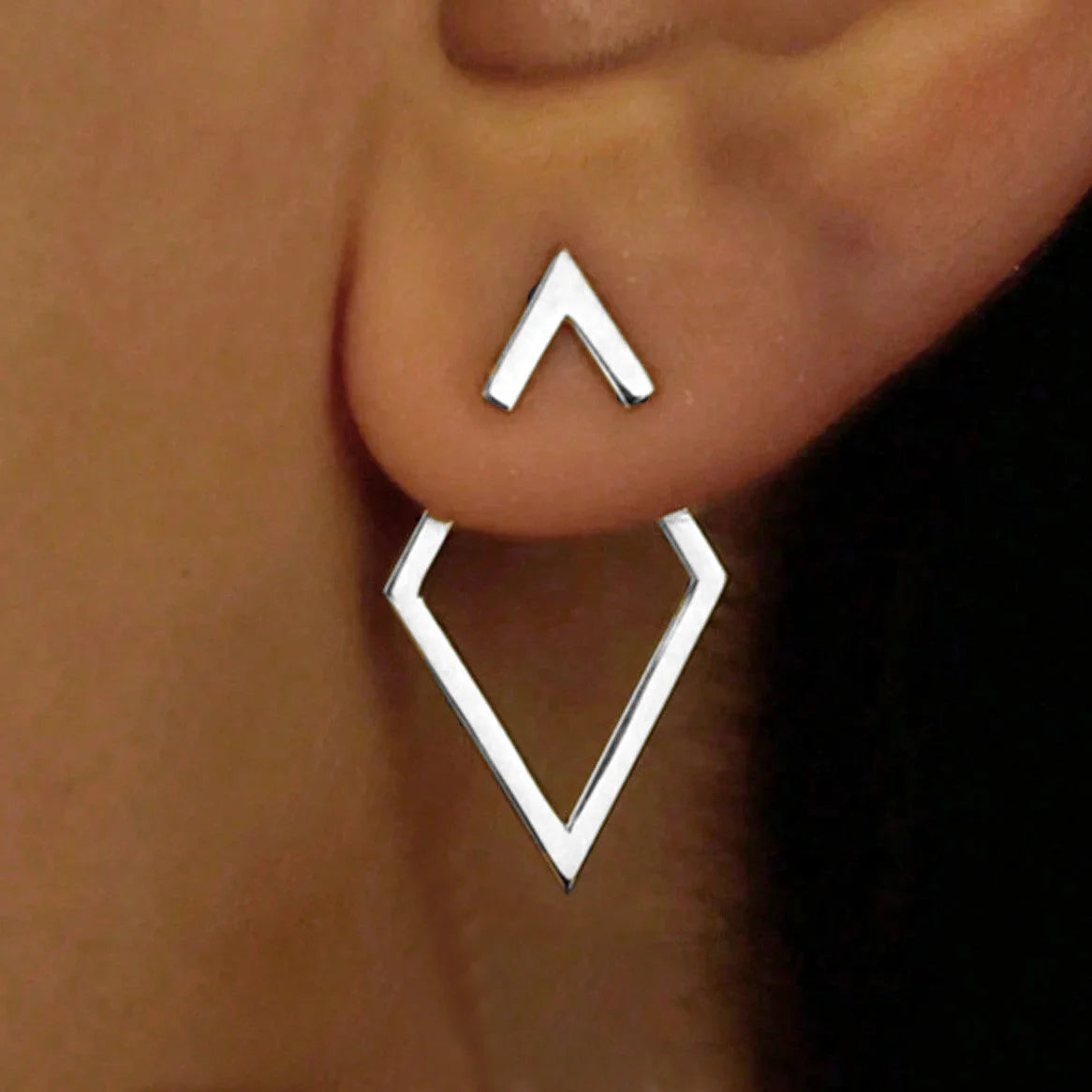 Boucles d'oreilles pendantes géométriques de style français – Bijoux tendance pour femmes