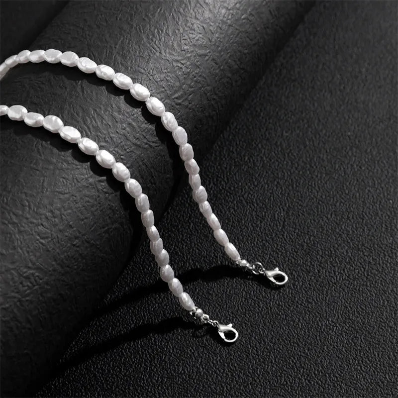 Vintage Elegant Pearl Choker Necklace for Women – Imitation Tear-Drop Beaded Jewelry for Weddings & Parties