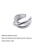 Bague tendance en acier inoxydable 316L – Alliance durable et résistante à la lumière pour femme
