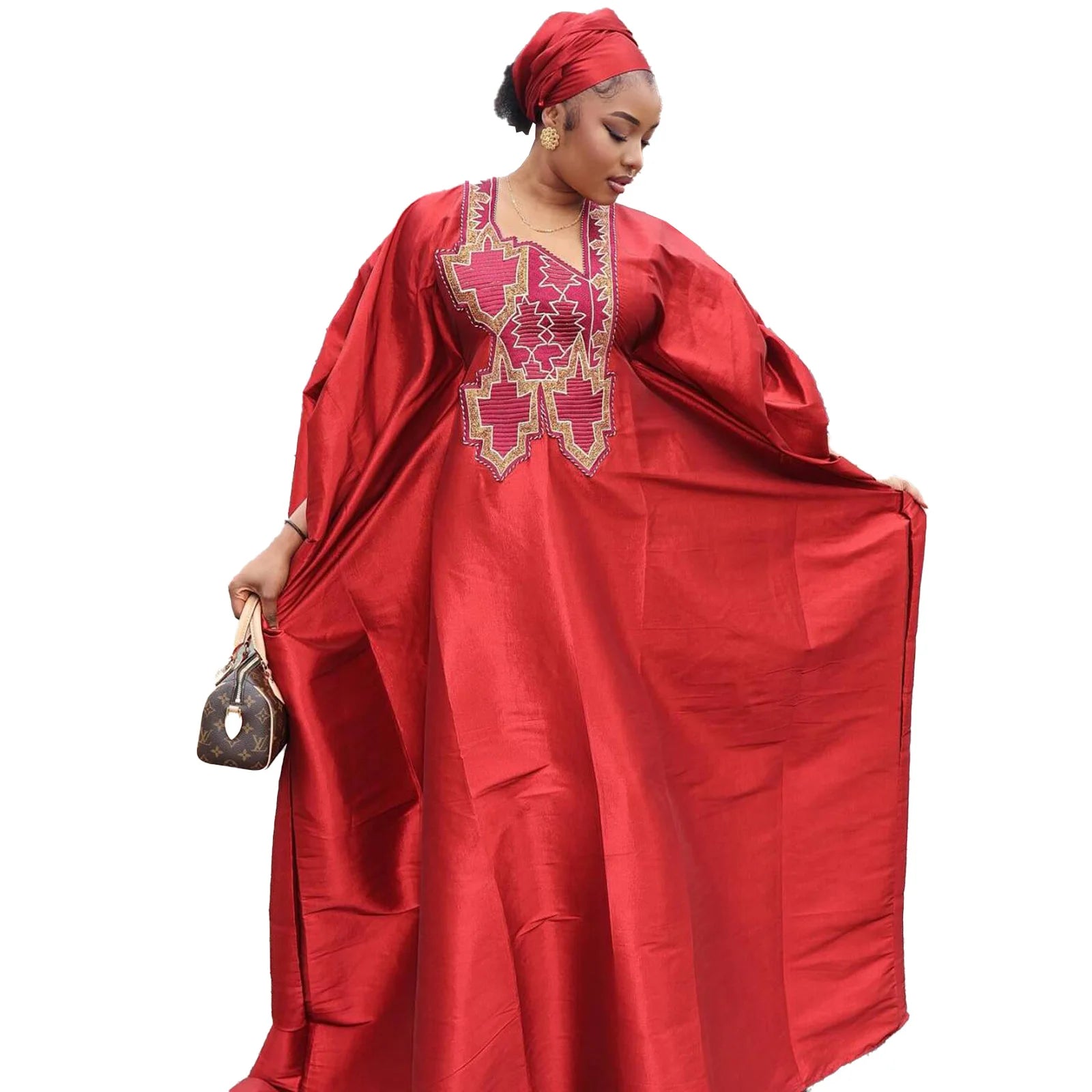 Elegant Embroidered African Abaya Dress – Plus Size Dashiki Boubou for Women | Party & Church Wear