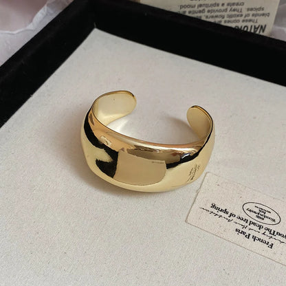 Irregular Geometric Twisted Cuff Bangle – Vintage Statement Bracelet for Women