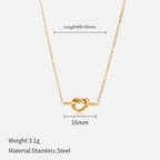 Collier vintage français étoile et lune – Chaîne pendentif céleste en acier inoxydable 316L (unisexe, doré) | ELARIAH