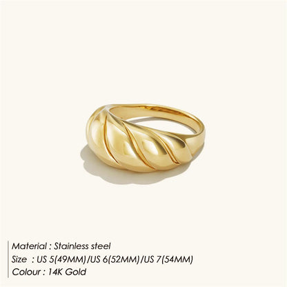 316L Stainless Steel Fashion Ring – Durable, Non-Fading Band for Women