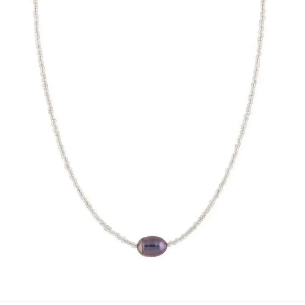 Collier de perles d'eau douce artistique et rétro – Pendentif bohème fait main
