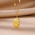 Collar geométrico con colgante de girasol: cadena de acero inoxidable para clavícula para mujer