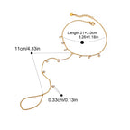 Bracelet de cheville classique en acier inoxydable et zircon cubique pour femme – Bracelet de cheville élégant à chaîne géométrique en cristal, bijou minimaliste d'été