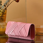 Women's Envelope Evening Clutch Bag - Hard Shell Party Handbag with Criss-Cross Design | Elariah