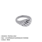 Bague tendance en acier inoxydable 316L – Alliance durable et résistante à la lumière pour femme