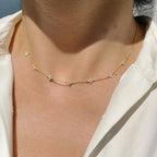 Collier trèfle à quatre feuilles plaqué or 18 carats pour femme – Acier inoxydable avec détails en zircone | Cadeau bijou de luxe