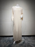 Elegant Pleated Kaftan Abaya Dress for Women – Flare Sleeve Jalabiya | Modest Eid & Occasion Wear