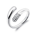 Bague JeeMango en acier inoxydable à double cercle pour femme – Plaqué or 18 carats, étanche, bijou tendance
