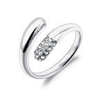 Bague JeeMango en acier inoxydable à double cercle pour femme – Plaqué or 18 carats, étanche, bijou tendance